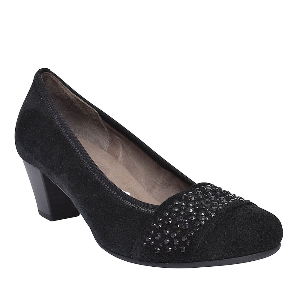 482 Mid Heel Court Shoe For Ladies In Black