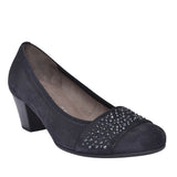 482 Mid Heel Court Shoe For Ladies In Navy