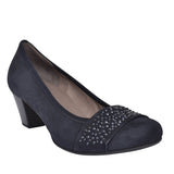 482 Mid Heel Court Shoe For Ladies In Navy