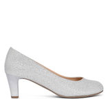 300 Mid Heel Court Shoe For Ladies In Silver