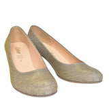 300 Mid Heel Court Shoe For Ladies In Gold