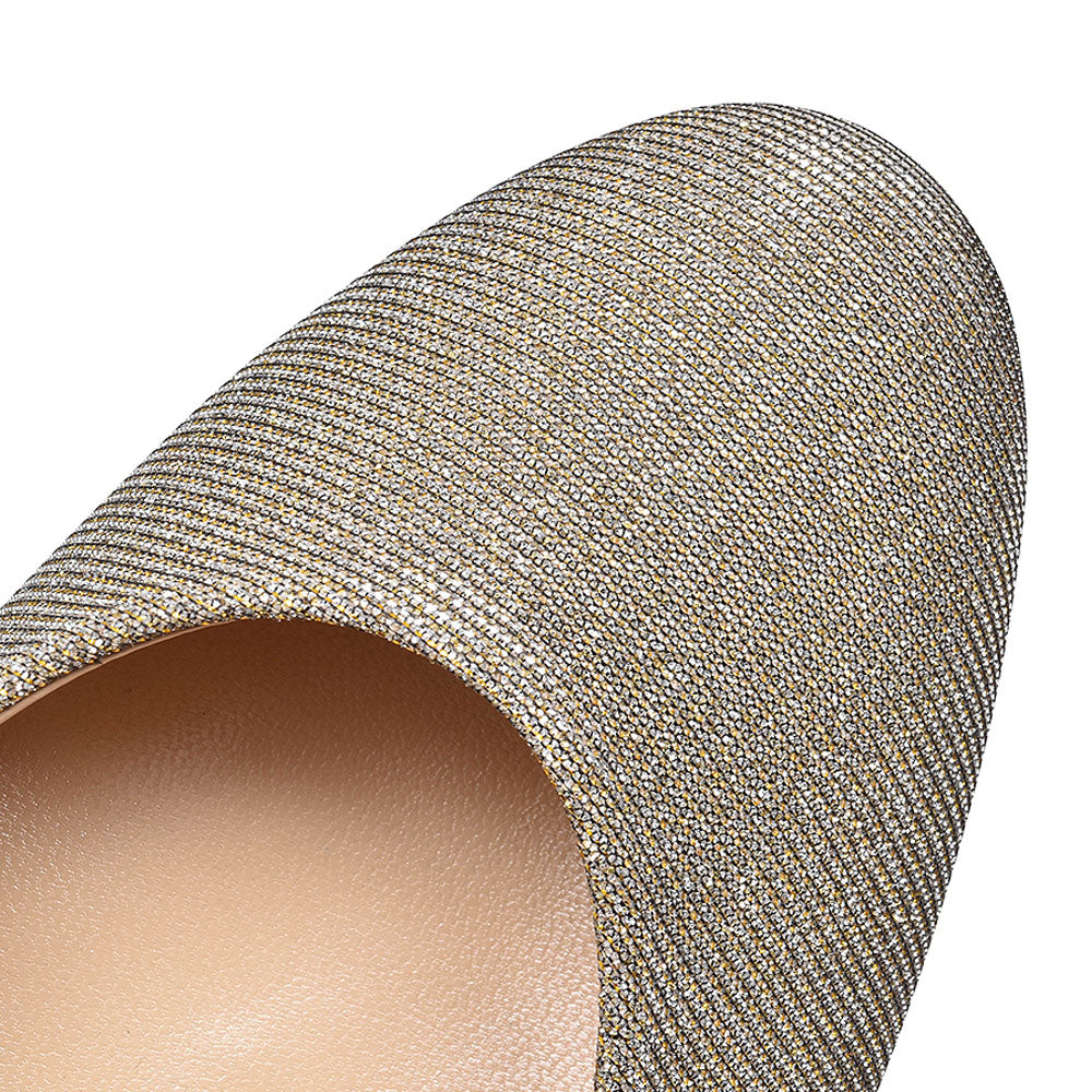 300 Mid Heel Court Shoe For Ladies In Gold
