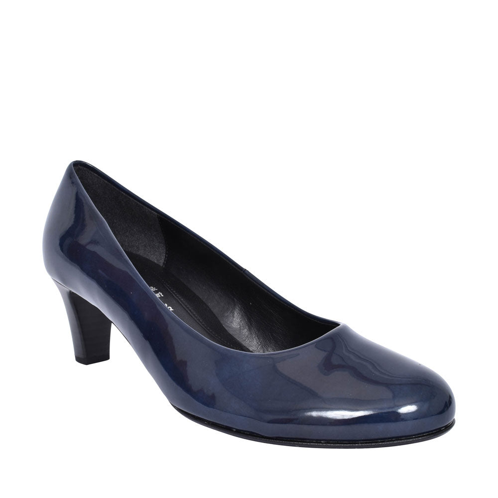 Nesta 300 Mid Heel Court Shoe For Ladies In Navy Patent