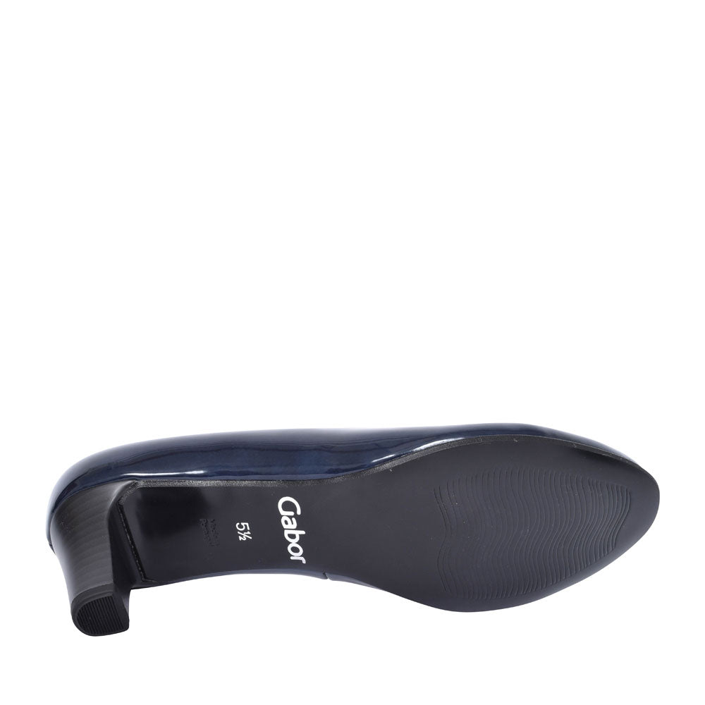 Nesta 300 Mid Heel Court Shoe For Ladies In Navy Patent