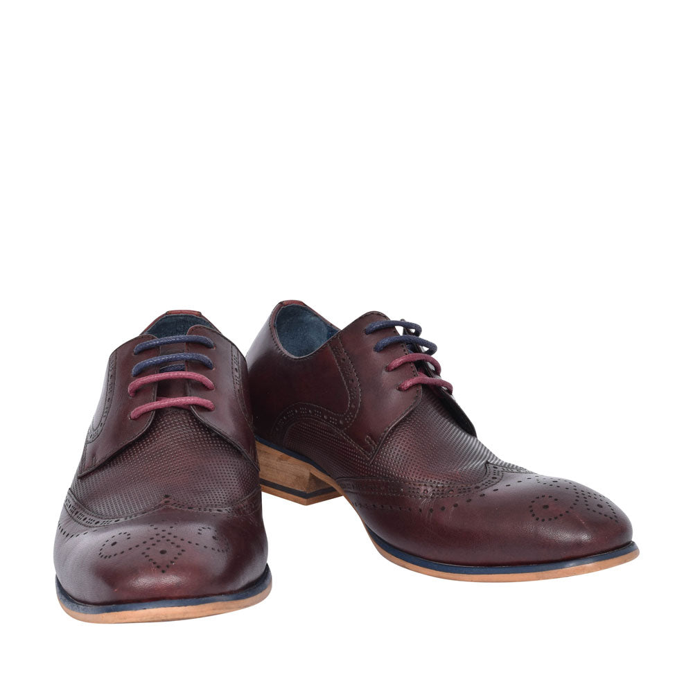 Boys Twickenham Laced Brogue Shoe In Brown