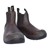 Chukka Slip On Safety Boots For Men In Brown