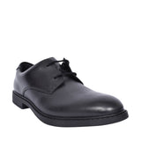 Scala Loop Black Leather Laced Shoe For Boys In Kids F Fit