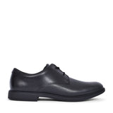 Scala Loop Black Leather Laced Shoe For Boys In Kids F Fit