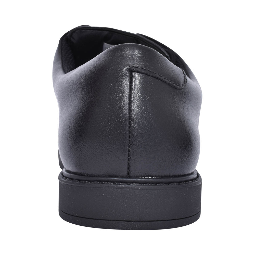 Scala Loop Black Leather Laced Shoe For Boys In Kids G Fit