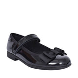 Girls Scala Tap Black Leather Velcro Shoe In Kids G Fit
