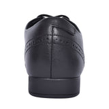 Scala Lace Black Leather Laced Shoe For Girls In Kids E Fit