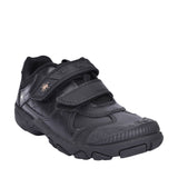 Tarantula Black Leather Velcro Shoe For Boys In Kids E Fit