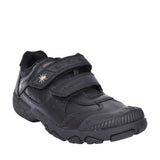 Tarantula Black Leather Velcro Shoe For Boys In Kids F Fit