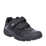 Tarantula Black Leather Velcro Shoe For Boys In Kids G Fit