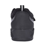 Strike Black Leather Velcro Shoe For Boys In Kids E Fit