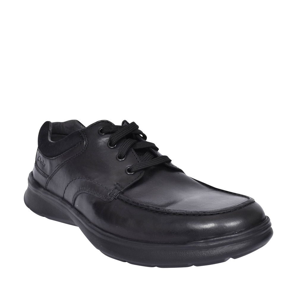 Cotrell Edge Leather H Fit Laced Shoe For Men In Blk Leather