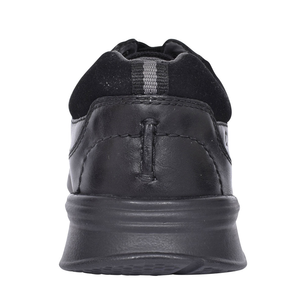 Cotrell Edge Leather H Fit Laced Shoe For Men In Blk Leather