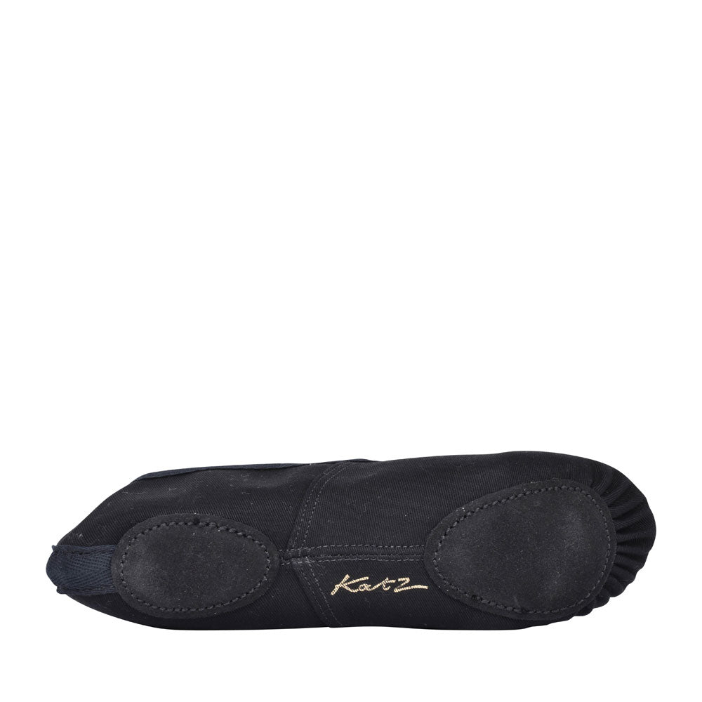 7rspblc Canvas Split Sole Dance Pumps In Black