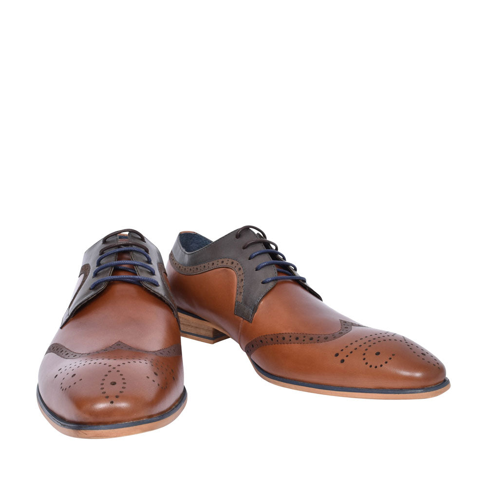 Twickenham Punch Detail Brogue Shoe For Men In Multi-colour