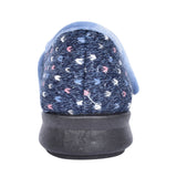 Pitsford Ex Wide 2v Velcro Slipper For Ladies In Navy