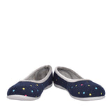 Ladies Ballerina 4025 Wide Fit Slipper In Navy