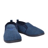 Mens Huntsman Wide Fit Slipper  In Navy