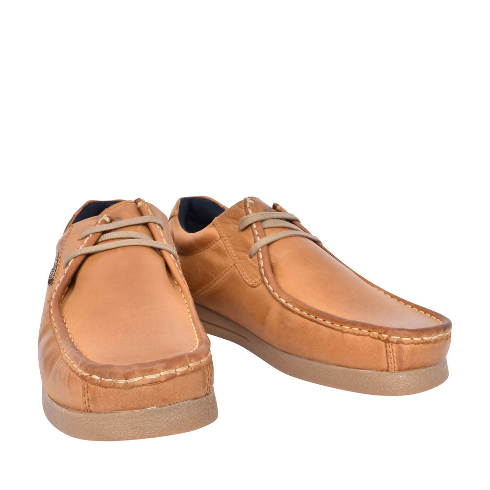 Event Casual Laced Moccasin Shoe For Men In Tan