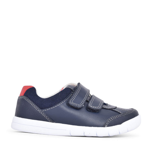 Boys Toddler Emery Sky Navy Leather Shoe In Kids F Fit