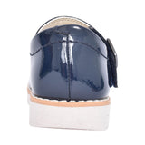 Girls Toddler Crown Jump Navy Patent Leather Shoe In Kids G Fit