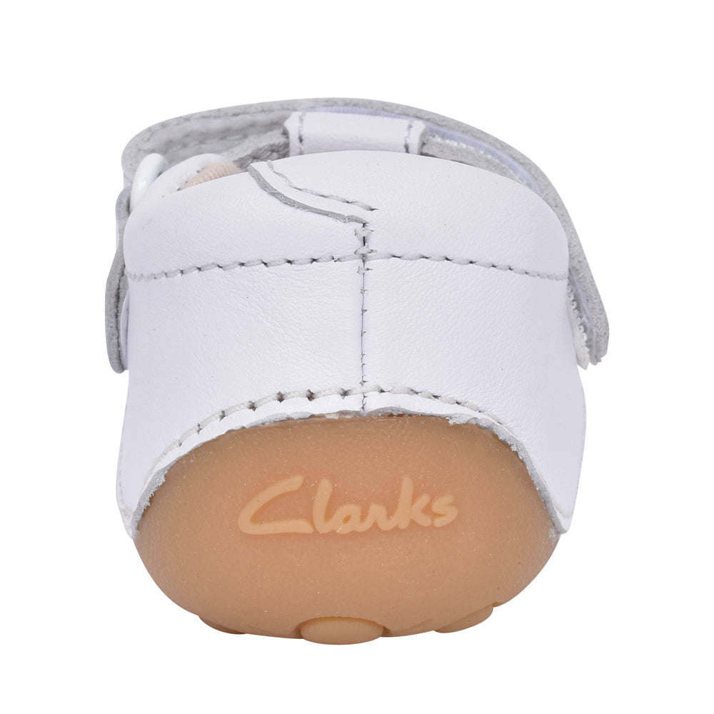 Girls Pre-walker Tiny Sun White Leather Shoe In Kids G Fit