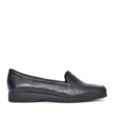 Ladies Georgia Leather E-fit Slip-on Shoe In Black