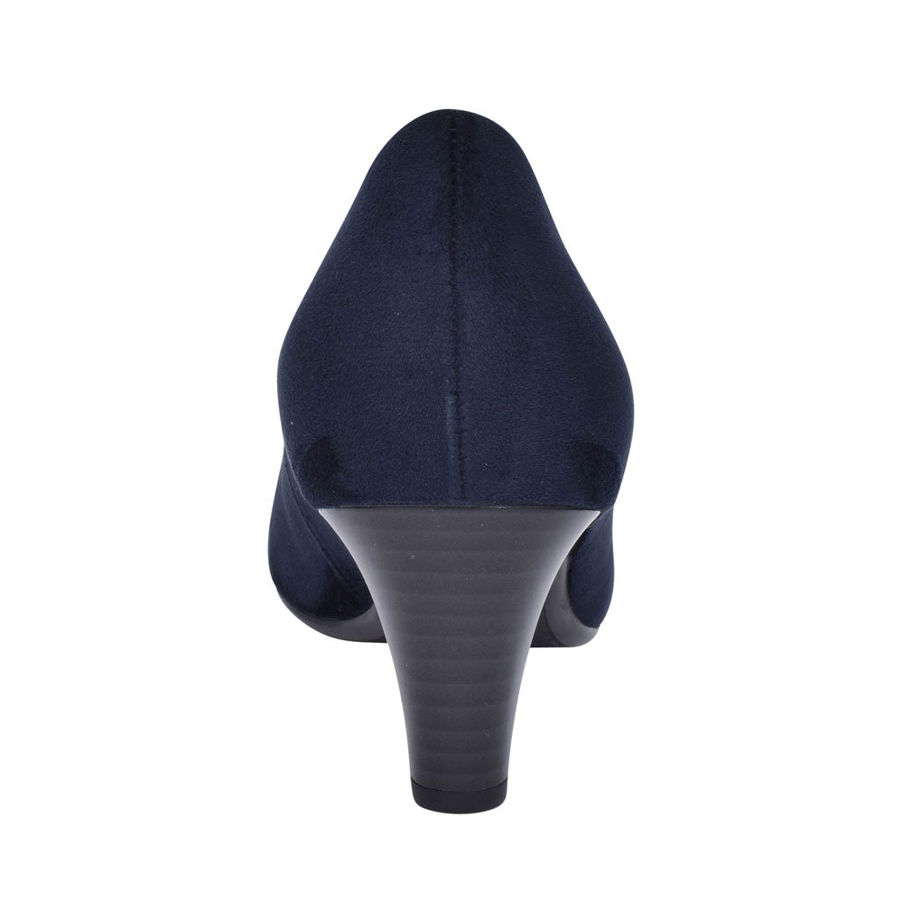 Medium Heel Court Shoe For Ladies In Navy