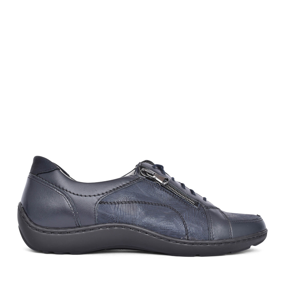 Ladies Henni 496042 Laced Trainer In Navy
