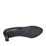 Ladies 400 Medium Heel Patent Court Shoe In Black