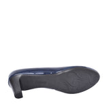 Ladies Piquet 400 Medium Heel Patent Court Shoe In Navy