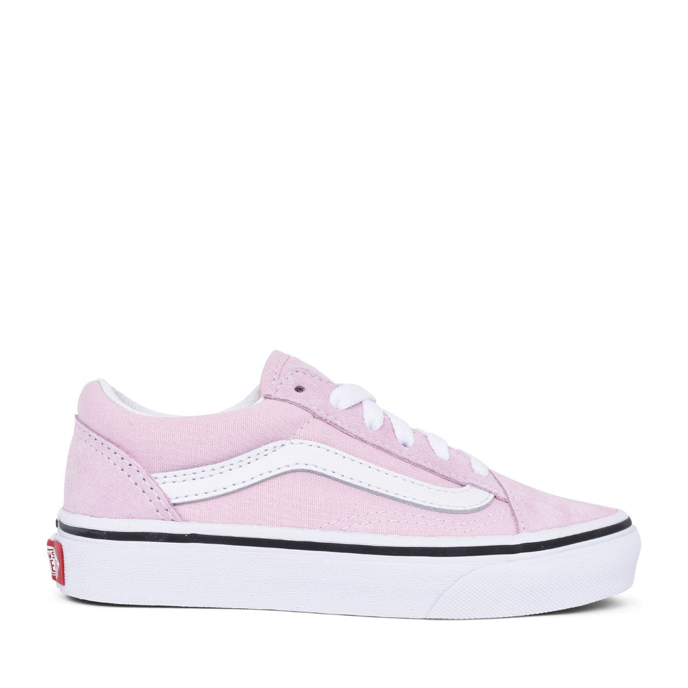Girls Junior Old Skool Casual Laced Trainer In Lavender