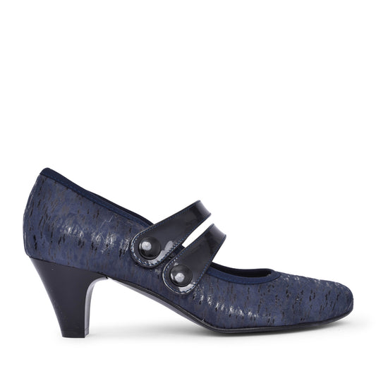Ladies 5536 G-fit Mary Jane Court Shoe In Navy