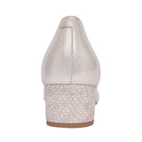 Ladies 5632 G-fit Low Heel Court Shoe In Gold