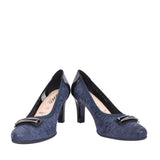 Ladies 5402 G-fit Medium Heel Court Shoe In Navy