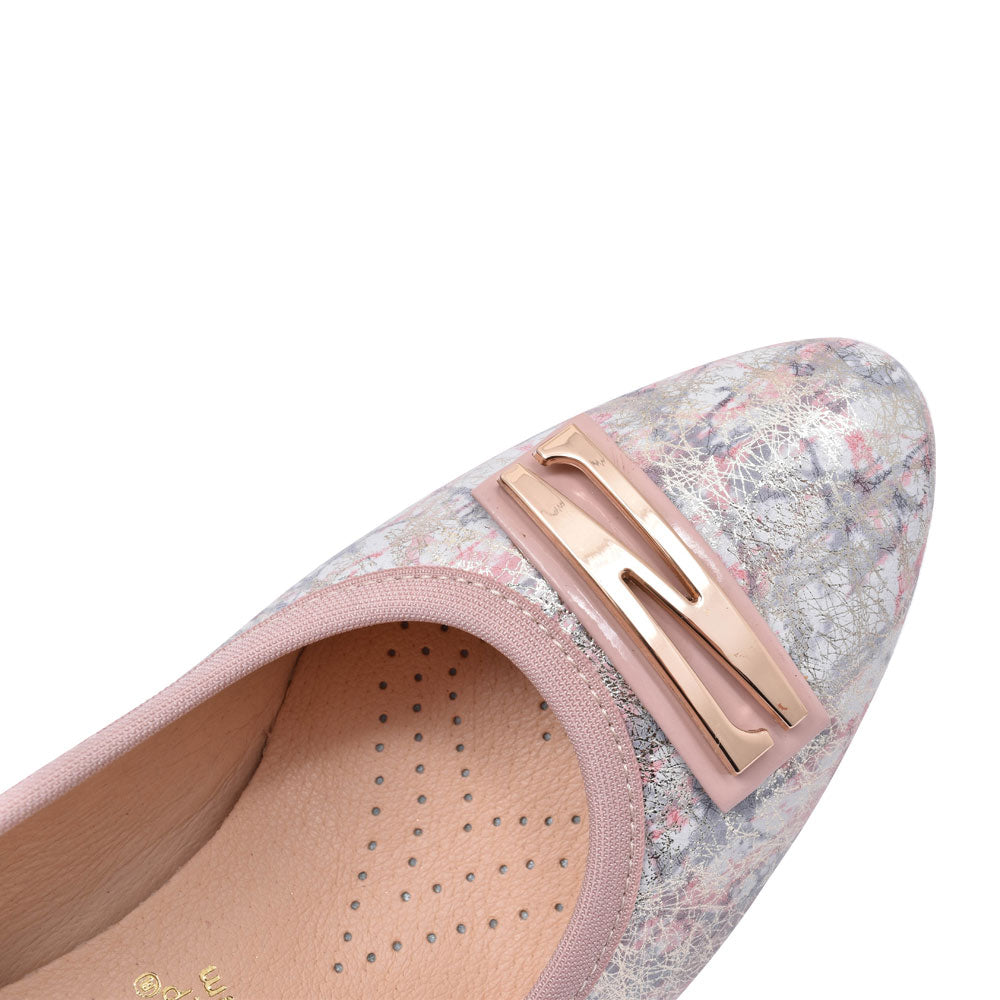 Ladies 5402 G-fit Medium Heel Court Shoe In Pink
