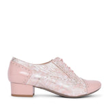 Ladies 1370 G-fit Quarter Brogue Shoe In Pink