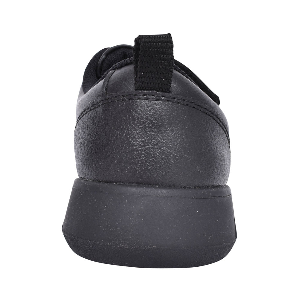 Boys Scape Flare Black Leather Velcro Shoe In Kids G Fit