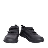 Boys Scape Flare Black Leather Velcro Shoe In Kids G Fit