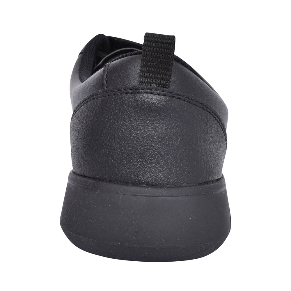 Boys Scape Flare Black Leather Velcro Shoe In Kids G Fit
