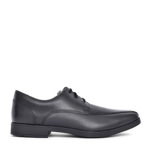 Boys Scala Step Black Leather Shoe In Kids F Fit