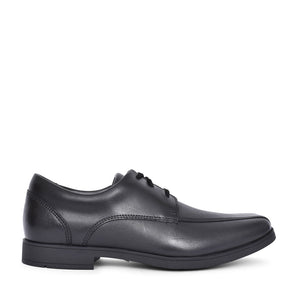 Boys Scala Step Black Leather Laced Shoe In Kids G Fit
