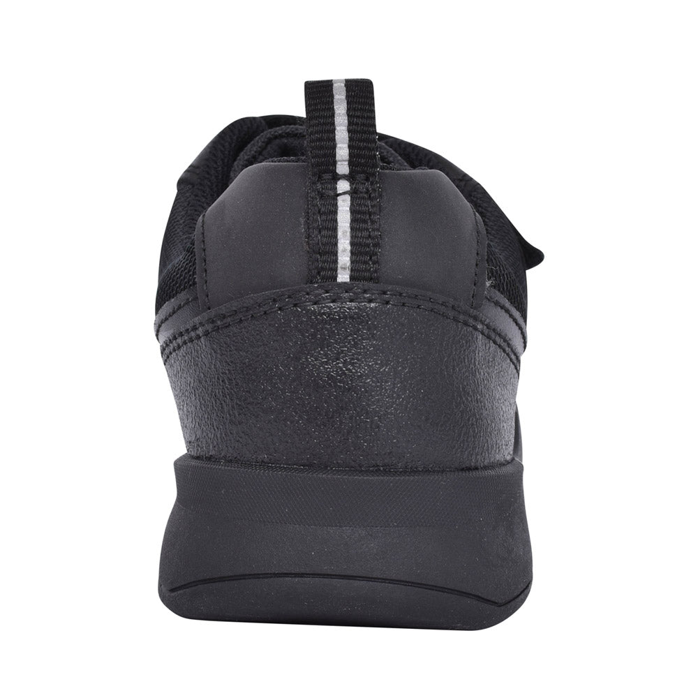 Boys Scooter Speed Black Leather Velcro Shoe In Kids E Fit