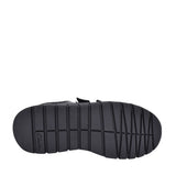 Boys Scooter Speed Black Leather Velcro Shoe In Kids E Fit
