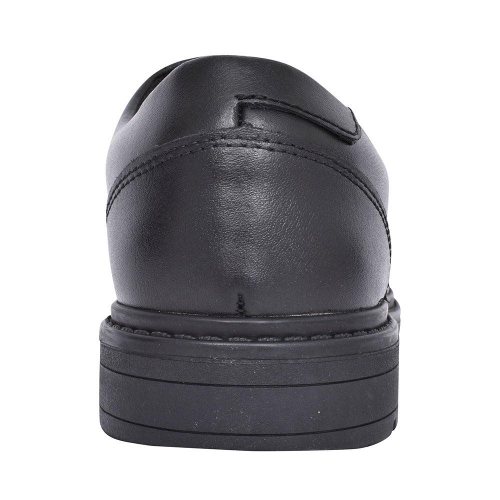 Boys Loxham Pace Black Leather Laced Shoe In Kids G Fit
