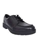 Boys Loxham Pace Black Leather Laced Shoe In Kids F Fit